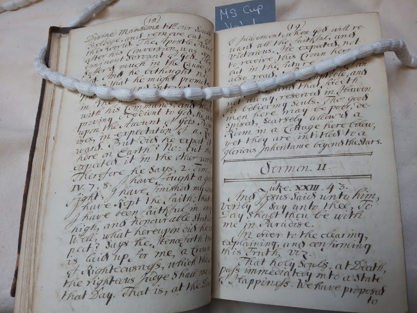 Image of handwritten sermon manuscript notebook